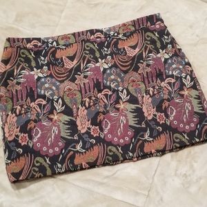 Mango Jacquard Mini Skirt